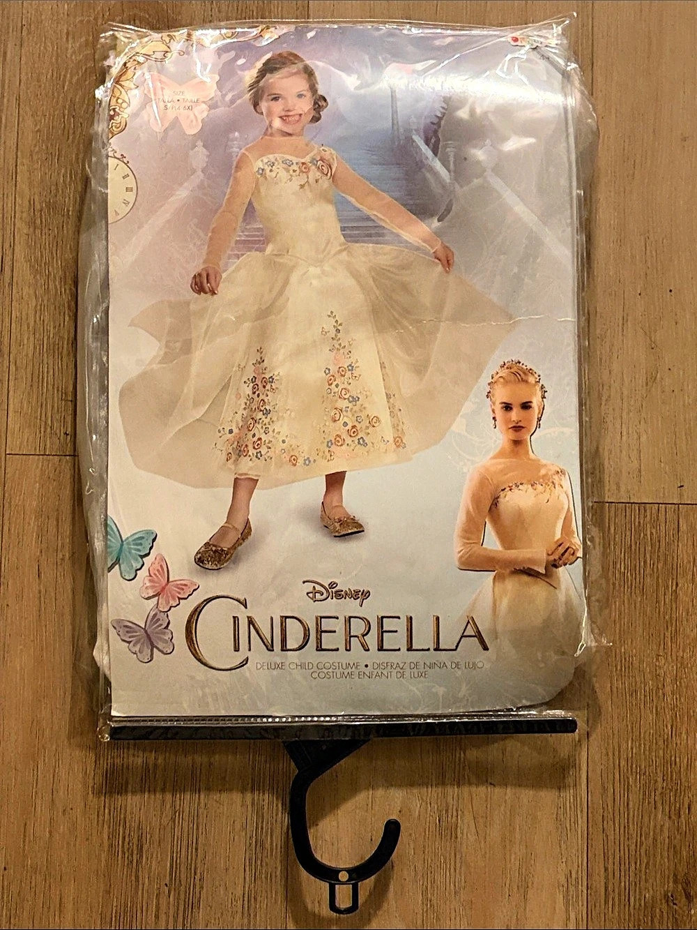 Disney Cinderella Deluxe Child Costume Princess Dress Size Talla Taille S/P(4-6X